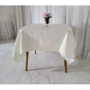 전시 방수식탁보 방수테이블보 2인용1인 아이보리 125x125
