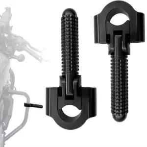 1.25인치 크래시 바 풋레스트 페달-CNC 알루미늄 접이식 풋페그 22mm-32mm 7/8-1.25인치 오토바이 하이웨이