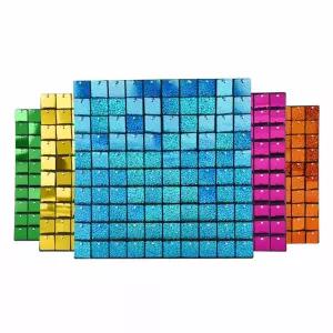 스팽글 벽 장식 웨딩홀 천장 감성 무지개 물방울 미러