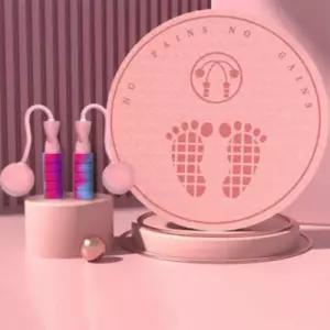 노라인 줄넘기+줄넘기 매트 층간 소음방지 홈트 세트