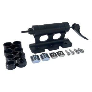 FUZIDDN 자전거 포크 마운트 - 도로 MTB용 퀵 릴리스 스루 액슬 어댑터, 범용 어댑터가 장착된 항공우주 등급 알루미늄 루프 랙 캐리어 중장비 스탠드 홀더