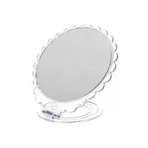 투명 플라워 스탠드거울 대 1개 화장대거울 탁상거울 탁상용거울 테이블거울 책상거울 원형거울