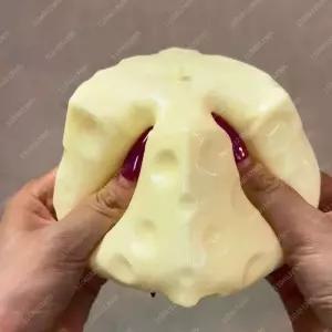 점보 치즈 큐브 스트레스 볼 큰 모양 스퀴즈 비반발 피젯 토이 ASMR 감각적 해소 크리스마스 선물