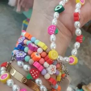 [하프클럽/]알록달록 비즈목걸이 핸드메이드 귀여운 데일리