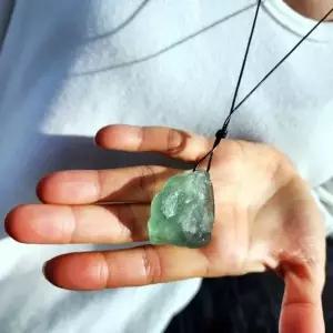 [하프클럽/]원석 데일리 간편목걸이 천연 그린 스톤 액세서리