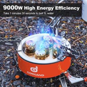 오도랜드 9000W 접이식 EVA 요리 경량 박스 포함 야외 스토브 캠핑 피크닉용 휴대용 하이킹 배낭형 스토브
