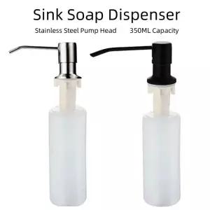 스테인레스 스틸 싱크 비누 디스펜서 액체 병 수동으로 로션 주방 액세서리 350ml 누르기