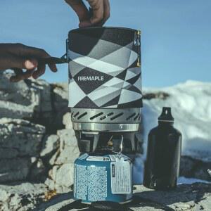 파이어 메이플 시스템 스토브 긴급 여행 세트는 사용에 낚시 제트 배낭여행 고정 버너 이상적입니다 캠핑 캠프 하이킹 요리 냄비 장비 야외 X2 사냥 트레킹 휴대용 스타 프로판