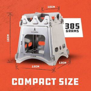 휴대용 캠핑 컴팩트 스토브 케이스로 우드 서바이벌 캠프파이어 접이식 배낭형 야외 스토브 캠핑 하이킹 요리 나일론 버너 장비 우드 비상