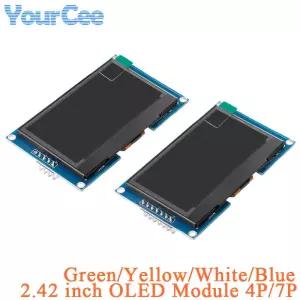 OLED LCD 스크린 디스플레이 모듈 2.42 인치 SSD1309 128x64 4 핀 7 SPI/IIC