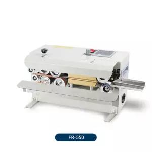 미니 소형 가방 포장 연속 밴드 실링기 비닐봉투 실러 테이블탑 간편 작동 FR-550