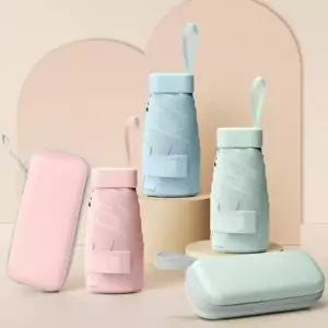 5단 차단 가방 여성용 양우산 가벼운 양산 자외선 미니 우산 쏙 초경량 휴대용 접이식 암막