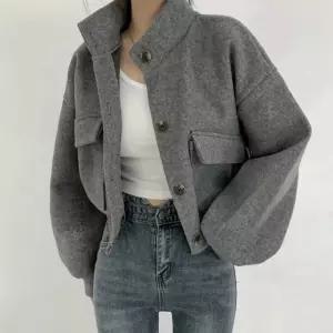 여자 데일리 모던 가오리핏 크롭 코트 봄 가을 아우터