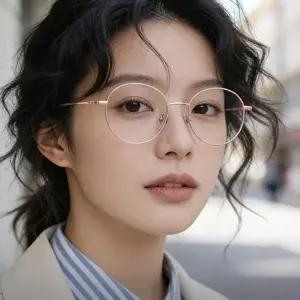 얇은 뿔테 메탈 블루라이트 패션안경 자외선차단 도수없는 안경