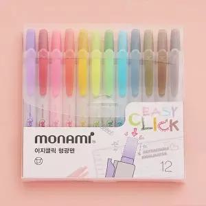 형광펜 12색세트 이지클릭 모나미 형광펜