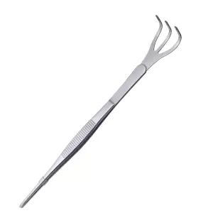 분갈이 다육이 원예용핀셋 하엽정리 갈고리형 롱