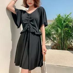 빅사이즈 레베카 셔링 원피스수영복