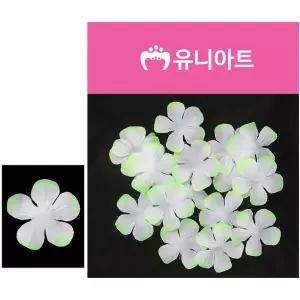 조화꽃 벚꽃 흰색.연두