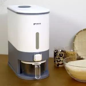 ( )10kg 쌀통 잡곡 보관함 대용량 곡물 디스펜서 쌀보관통 주방 수납 용기
