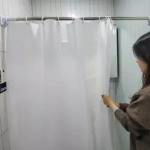 ( )무지 비닐샤워커튼 화이트 120x180 욕실방수커튼 공간분리 화장실파티션