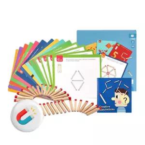 성냥 자석수막대 창의력카드 활동교재 교구세트 숫자학습 수놀이 교육완구 두뇌훈련