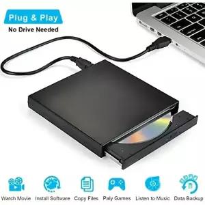 외부 CD DVD 드라이브 USB 2.0 슬림 보호 가능 CD-RW 노트북용 DVD-ROM 플레이어 데스크탑 PC
