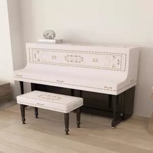 피아노 덮개 커버 건반 전자 세트 더스트커버 스툴 천 의자