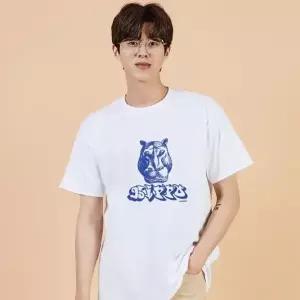 박스반팔티 예쁜티 하마 흰색반팔티 학생반팔 여름반팔티 박스반팔티 재밌는그래픽 레이어드 오버핏반팔티