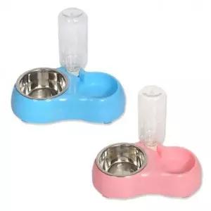 강아지 스텐 반자동 급수기 소형 색상랜덤 1P 급식기-WD4D7FC