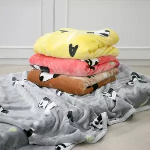 팬더 라운드 겨울 밍크 담요 극세사 싱글 담요이불 담요망토