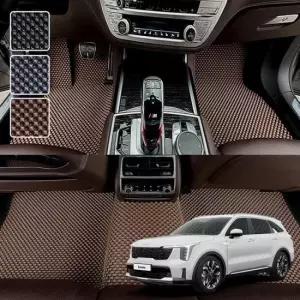 세트 쏘렌토 전용 엠보싱 차세대 고무매트 1열2열3열 3D