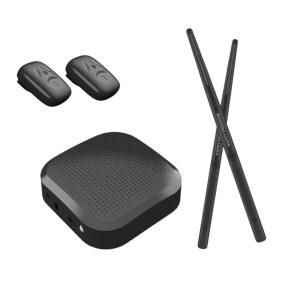 3D 모션 감지 가상 드럼 세트 스틱이 있는 휴대용 컴팩트 에어 키트 성인 초보자를 위한 무소음 VR 연습