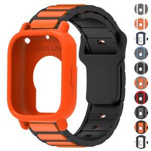 Redmi Watch 5Active 5Lite용 실리콘 스트랩+케이스 5Active/Lite용 스포츠 밴드 손목밴드 보호 커버 액세서리