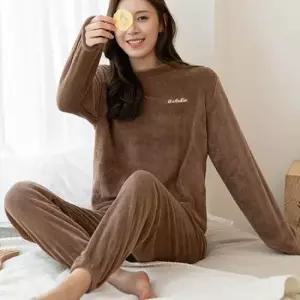 부드러운수면잠옷 여성잠옷 극세사 수면 공주 홈웨어 부드러운 상하셋트