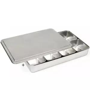 보존용기 캠핑 업소용 분리형 나눔 스텐 밧드 용기 8칸 반찬통