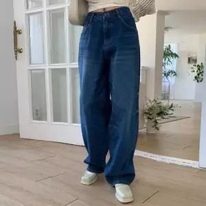 여자 베이직 워싱 와이드 데님 배기팬츠