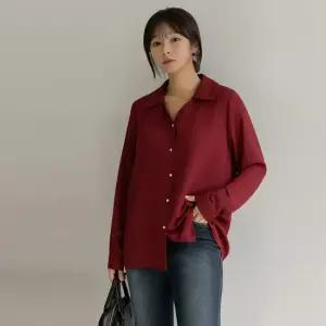 [66-120] 헤지 모던 브이 카라 블라우스