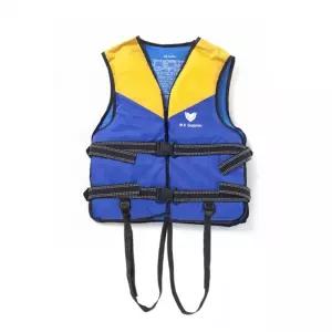 돌핀 구명조끼(M) (옐로우+블루)레포츠 안전 부력보조복 물놀이 이조끼 레프팅 파랑 수영장