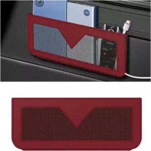 노크미디 카시트 사이드 포켓 정리함 PU 가죽 다기능 소형 차량 콘솔 수납 파우치 휴대폰 선글라스용 자동차 갭 필러 백 SUV RV 트럭용 유니버설 (와인 레드) Wine Red