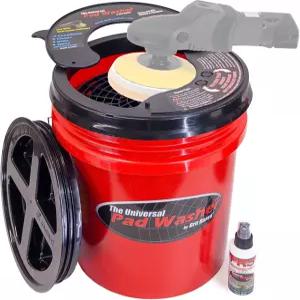 그릿 가드 유니버설 패드 워셔 키트 - 듀얼 액션 로터리 및 오비탈 폴리셔 폼 울 마이크로파이버 펠트