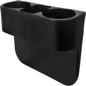 DXNQ 자동차 컵 홀더 갭 필러 정리함 홀더가 있는 다기능 전면 콘솔 트럭 SUV용 가죽 여분 보관함 액세서리(블랙/플라스틱) Brown