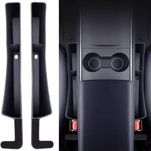 이브라보익 2팩 카시트 갭 필러 정리함 프리미엄 저장 솔루션 카 및 휴대폰 열쇠 카드 등을 위한 보관함 대부분의 차량에 범용적으로 적합