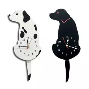 강아지 꼬리 DIY 무소음 벽시계 AA건전지 2개 포함 무소음시계 무소음벽시계 인테리어시계
