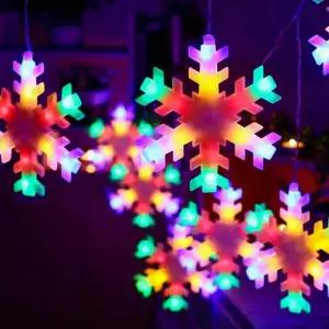 은하수) 120구 투명선 LED 눈결정 칼라전구 2.7M) 크리스마스 트리전구 트리조명