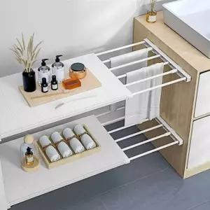 틈새 벽 걸이 옷장 수납 주방 욕실 압축 선반 압축봉 압축선반 옷장선반 압축봉선반