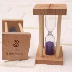 설렘하우스 사각 원형 1분 3분 원목 모래시계 원형모래시계 사각모래시계 1분모래시계