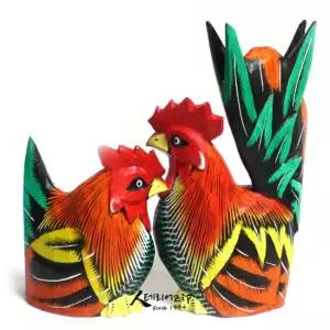 컬러 부부닭 인형 L 인테리어소품 미니어쳐 선물 생일선물 크리스마스선물