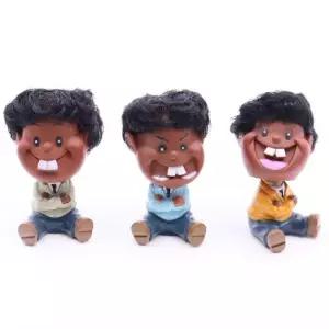 쓰리몰) 3P세트 추억의 못난이인형 건치) 장식품 소품장식 못난이인형 70년대인형