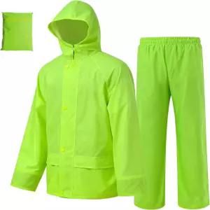 남성용 리존 레인 수트 재킷/트루저 야외 농장 낚시 오토바이용 방수 경량 기어