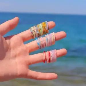 [하프클럽/]호마이카 반지세트 여성 예쁜 얇은 파스텔 마블링 D